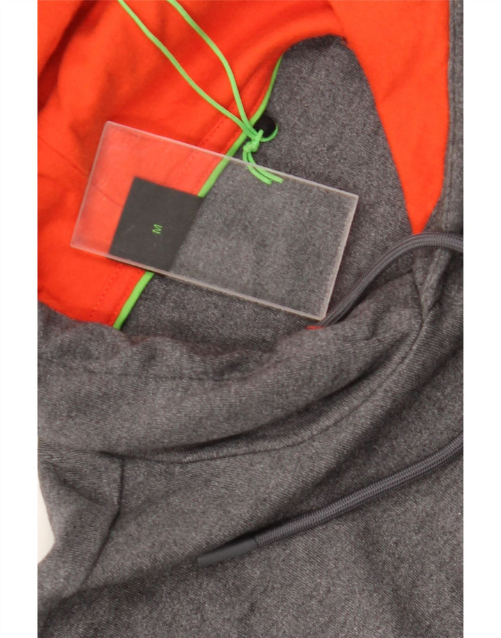 Felpa con cappuccio grafica da uomo Hugo Boss in cotone grigio medio