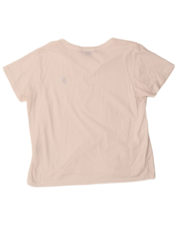 T-shirt da donna Ralph Lauren Top UK 18 XL cotone bianco