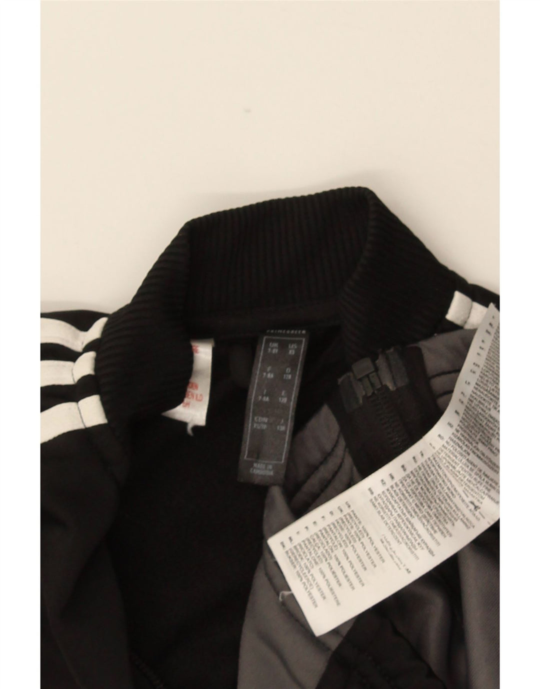 Giacca da tuta da ragazzo Adidas 7-8 anni in poliestere color block nero