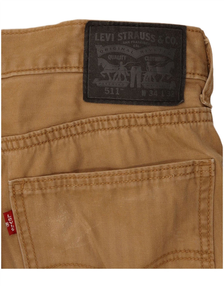 Levi's Uomo 511 Pantaloni Casual Slim W34 L29 Marrone