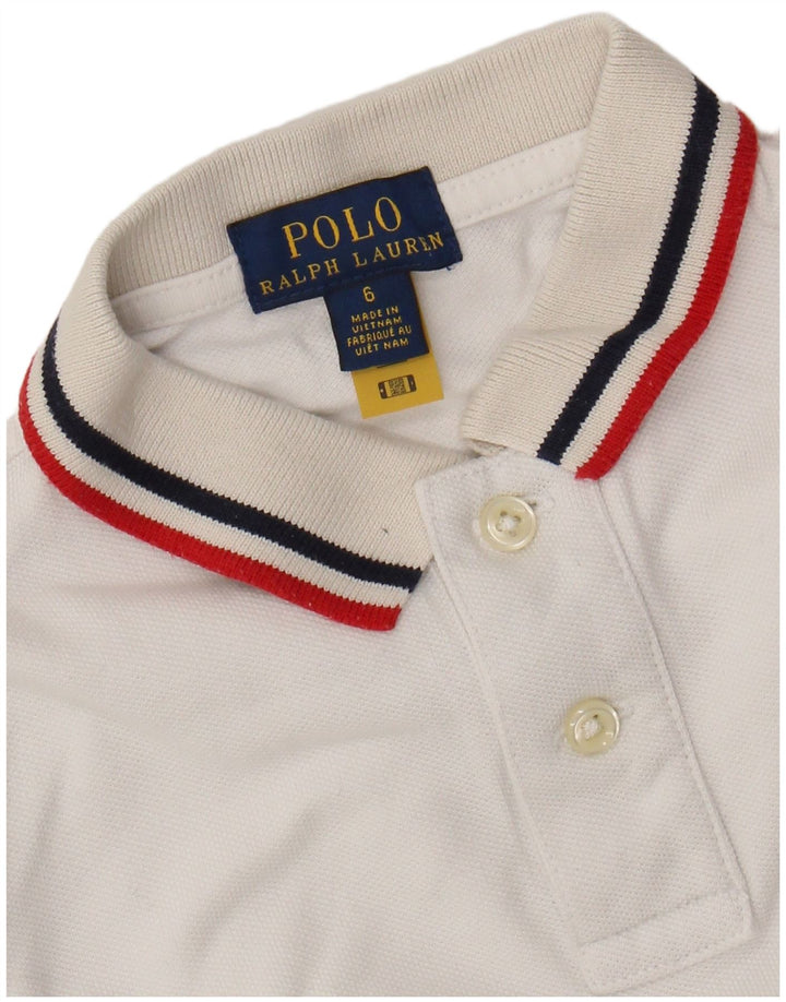 Polo RALPH LAUREN per ragazzi 5-6 anni Bianca
