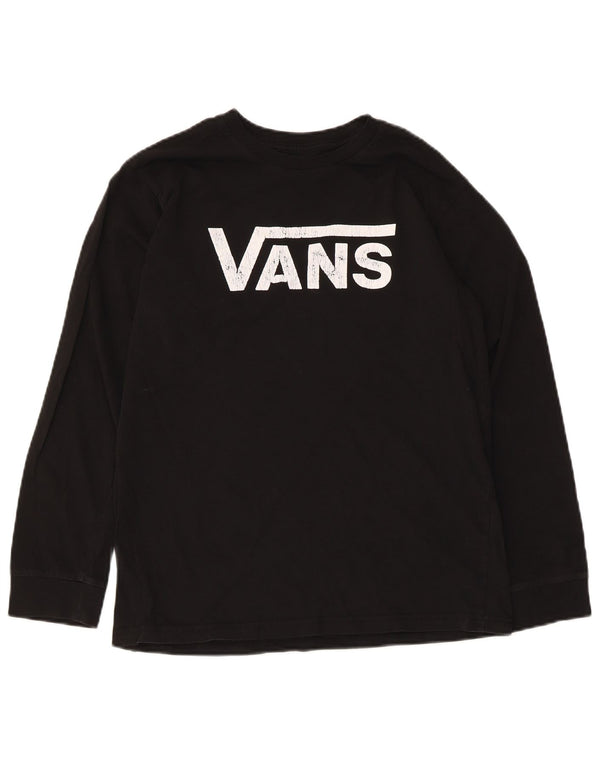 Top Vans da bambino con grafica classica vestibilità manica lunga 14-15 anni XL cotone nero