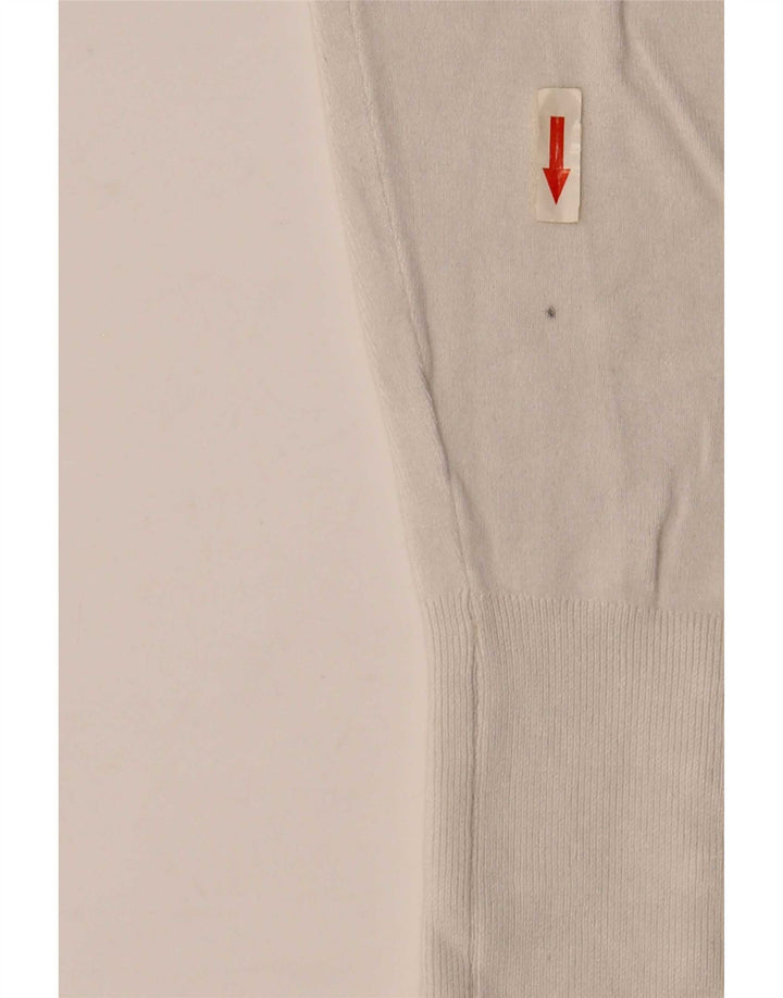 Maglione maglione girocollo da donna Zara UK 12 Viscosa bianca media