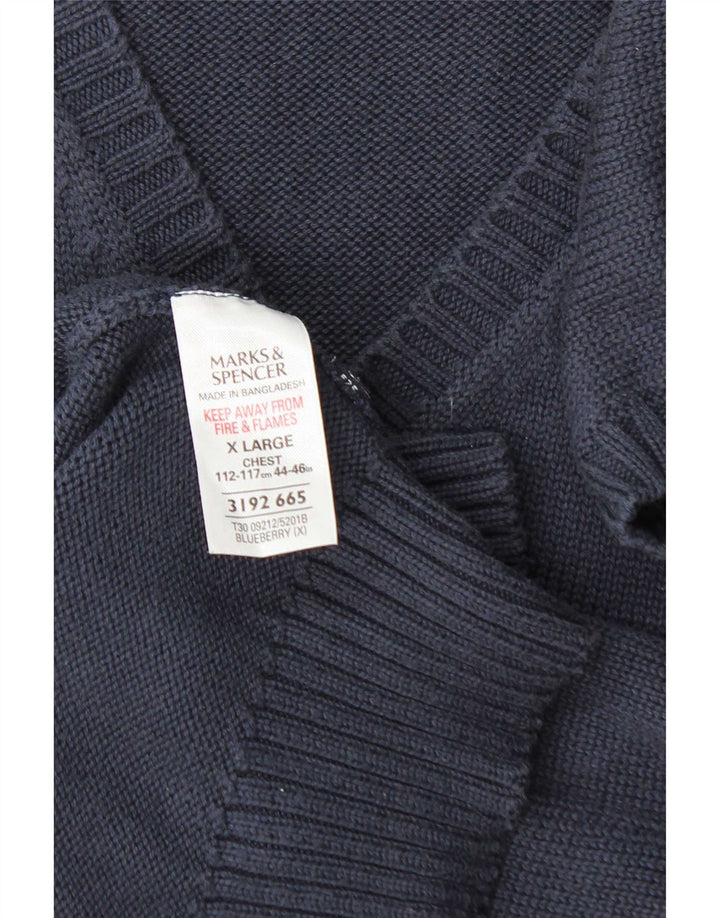Canotta da uomo Marks & Spencer XL in cotone blu navy