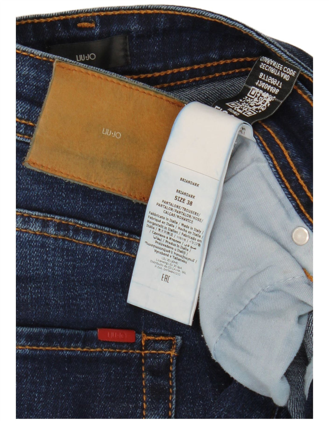 LIU JO Jeans dritti da uomo vestibilità regolare W38 L32 cotone blu