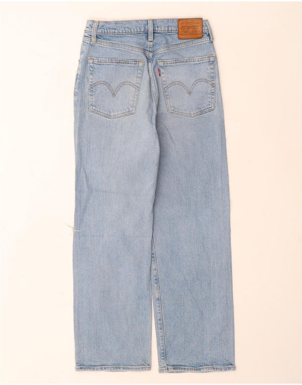 Jeans dritti effetto consumato a vita alta Ribcage da donna Levi's W28 L27 Blu