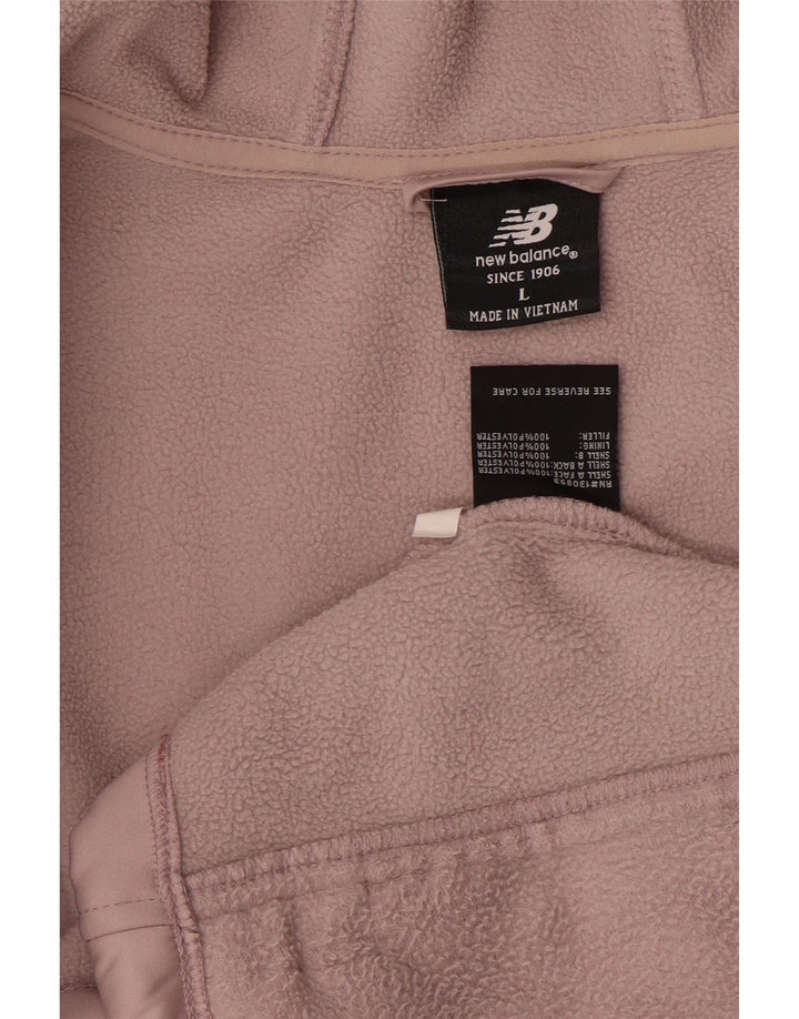 Giacca a vento con cappuccio da donna New Balance UK 16 Large Viola Poliestere