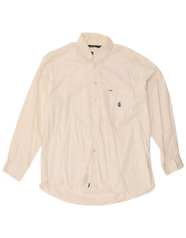 Camicia da uomo Nautica XL in cotone bianco
