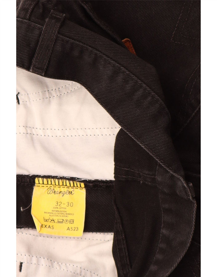 Jeans dritti da uomo Wrangler Texas W32 L30 cotone nero