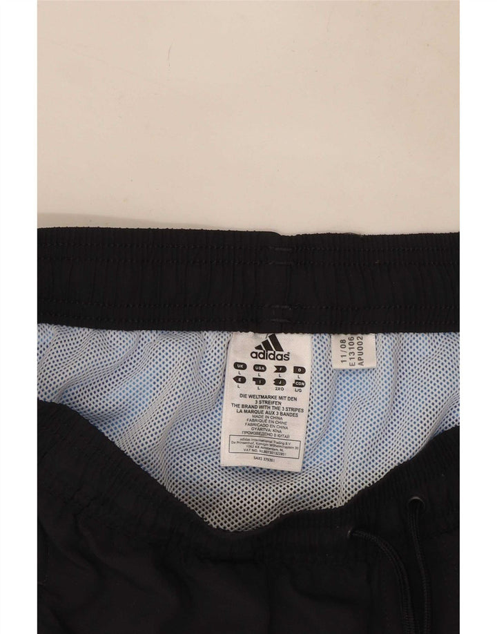 Pantaloncini da bagno da uomo Adidas Large neri in poliestere color block