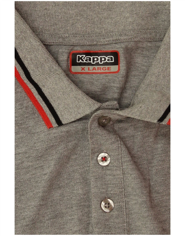 Polo Kappa da uomo XL grigia screziata