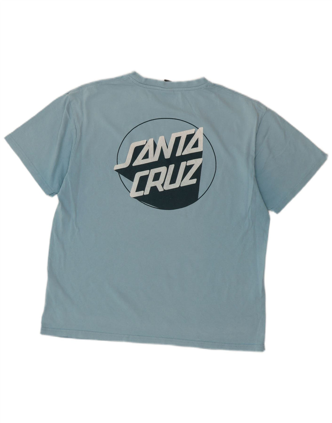 T-shirt grafica da uomo Santa Cruz Top in cotone blu medio