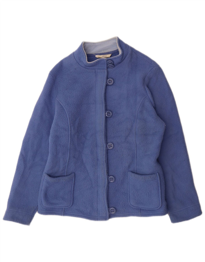 Giacca in pile da donna Marks & Spencer UK 14 Large Blu Poliestere