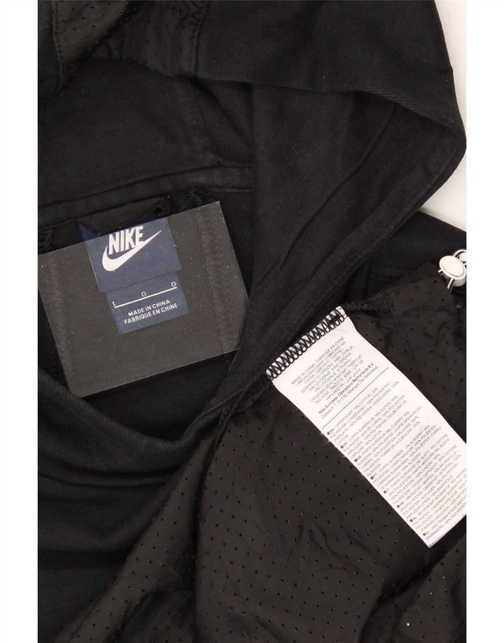 NIKE Womens Hoodie Jumper UK 16 Large Black Polyester Vintage Nike and Second-Hand Nike from Messina Hembry 