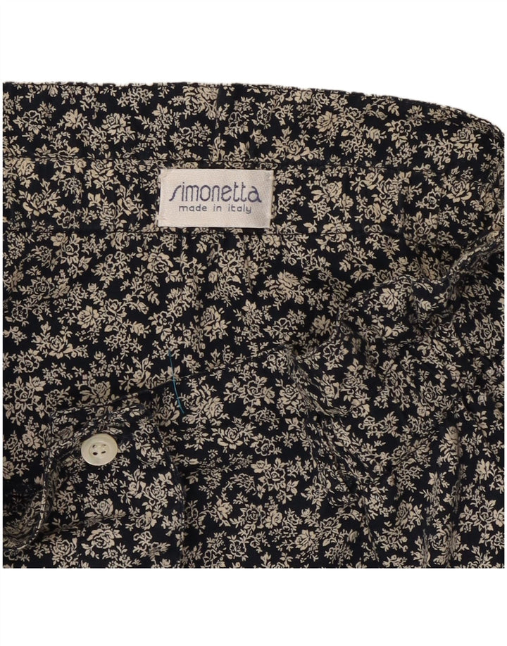 Gonna a trapezio da donna Simonetta W26 piccola floreale blu navy