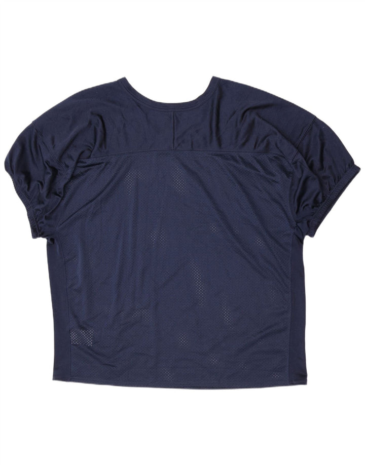Top in maglia da donna Nike UK 22 3XL poliestere blu navy