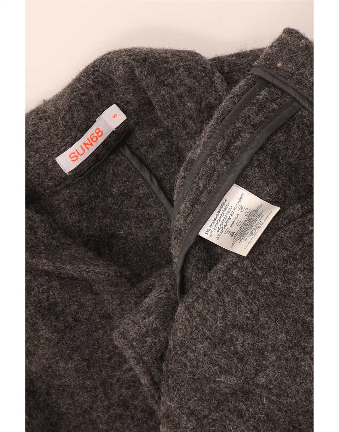 Giacca blazer da uomo in maglia a 5 bottoni Sun68 UK 36 piccola lana grigia