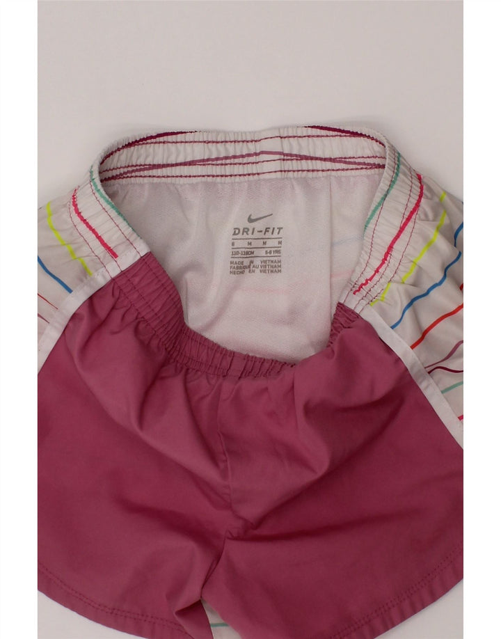 Pantaloncini sportivi Nike per bambina 5-6 anni a righe rosa medio
