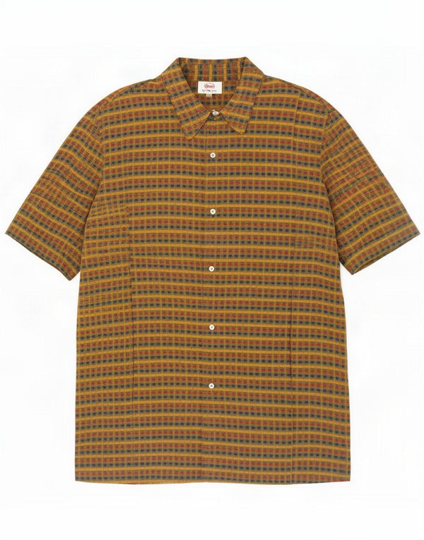 Cherie Camicia a maniche corte da donna IT 48 XL Seta a quadri multicolore