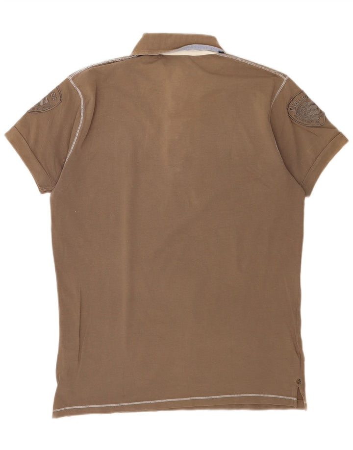 Polo grafica da uomo Blauer grande marrone