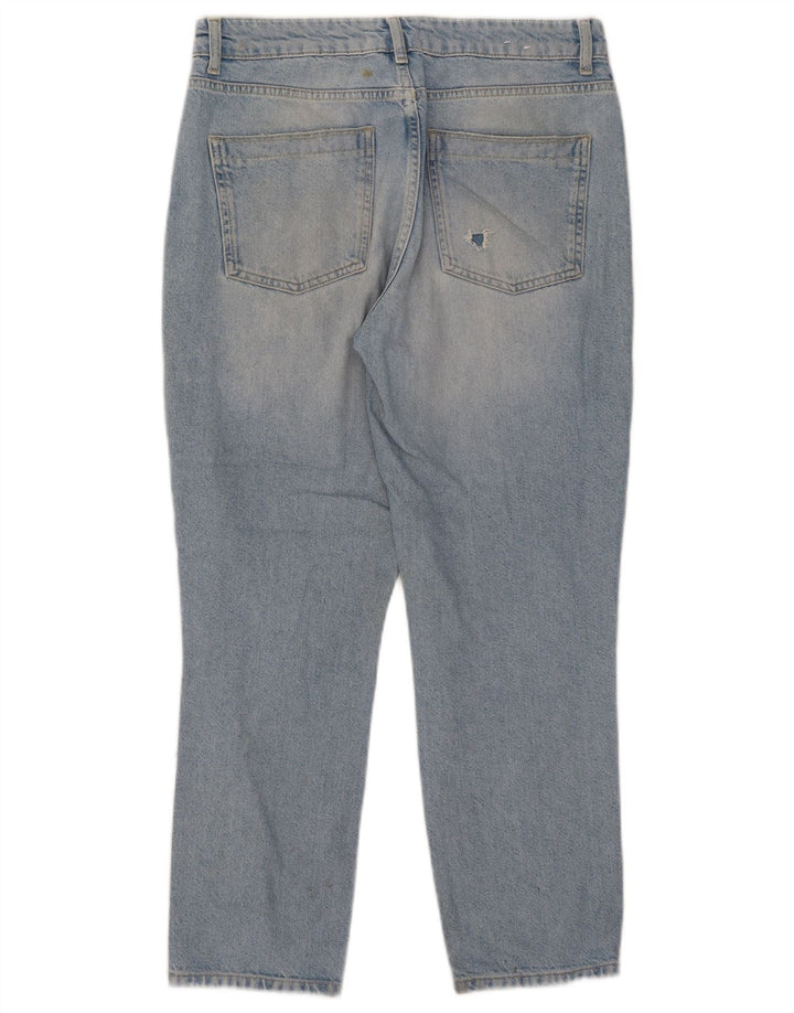 Jeans ritagliati effetto consumato da donna Reiss W29 L26 cotone blu