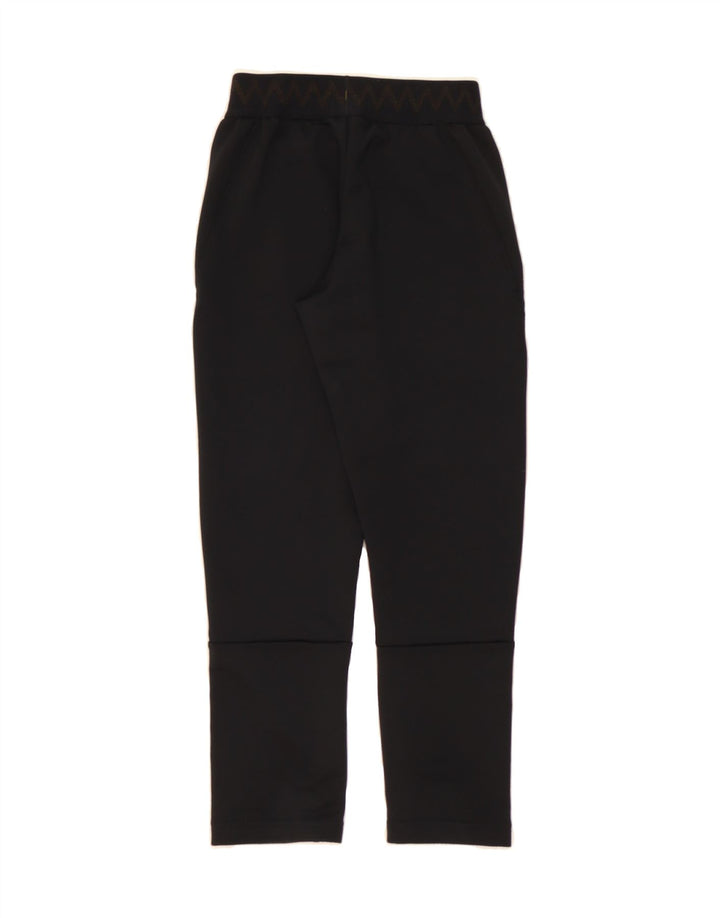 ADIDAS Boys Tracksuit Trousers 7-8 Years Black Striped Polyester Vintage Adidas and Second-Hand Adidas from Messina Hembry 