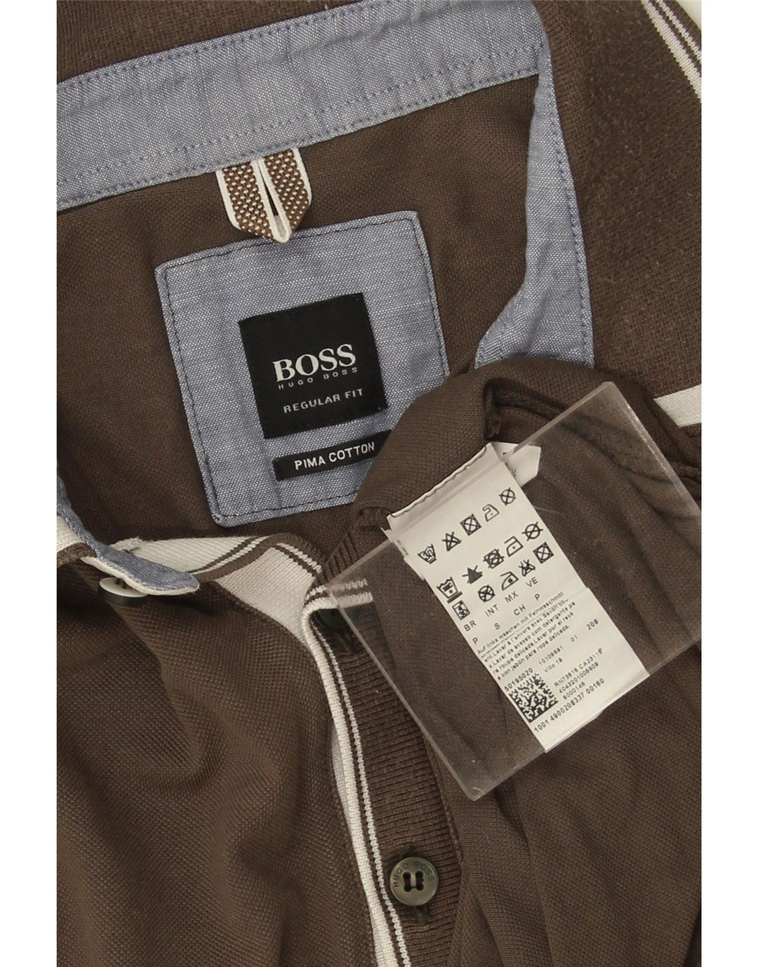 Polo Hugo Boss da uomo vestibilità regolare piccola in cotone kaki