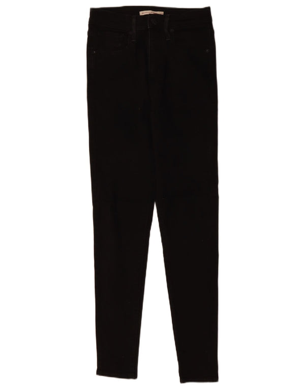 LEVI'S Jeans super skinny da donna con altezza del miglio W27 L29 cotone nero