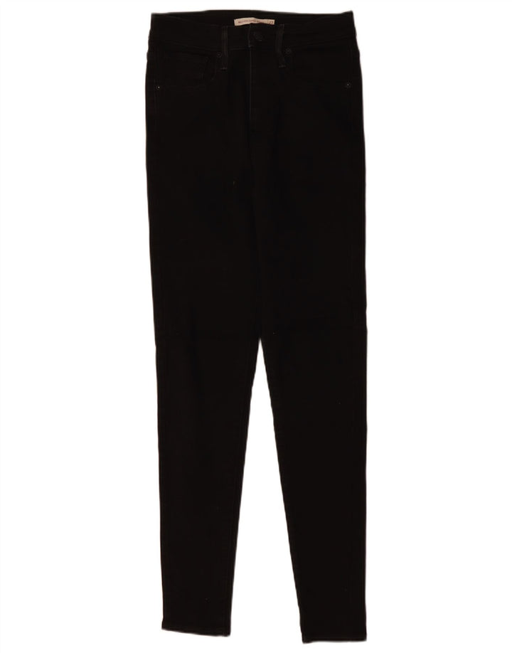 LEVI'S Jeans super skinny da donna con altezza del miglio W27 L29 cotone nero