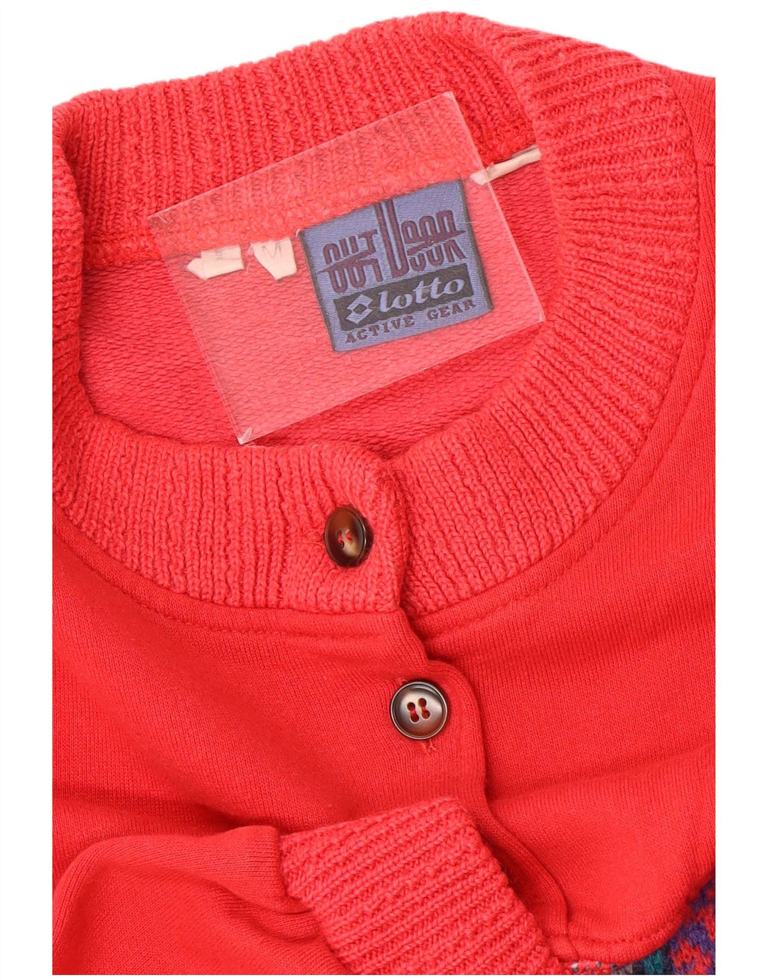 LOTTO Felpa oversize da donna Maglione UK 14 Medio Rosso Fair Isle