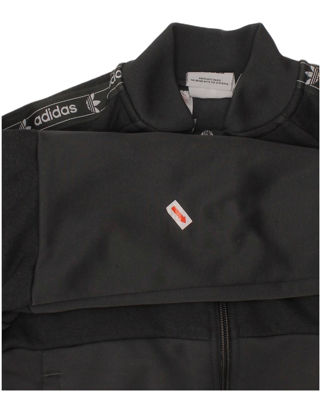 Giacca da ginnastica grafica ADIDAS per ragazzi 6-7 anni in poliestere grigio