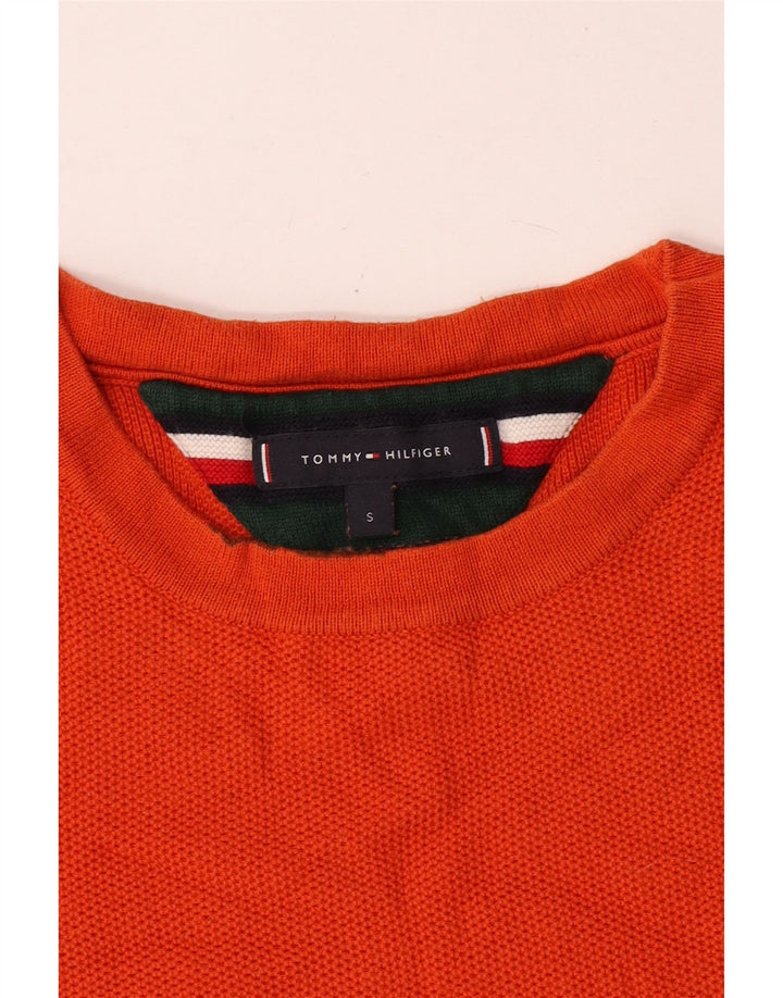 Maglione maglione girocollo da uomo Tommy Hilfiger piccolo arancione