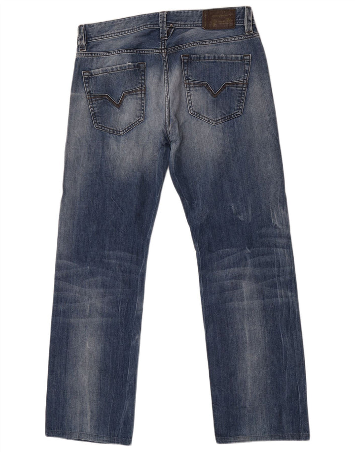 Jeans dritti regolari da uomo Diesel Larkee W31 L30 cotone blu