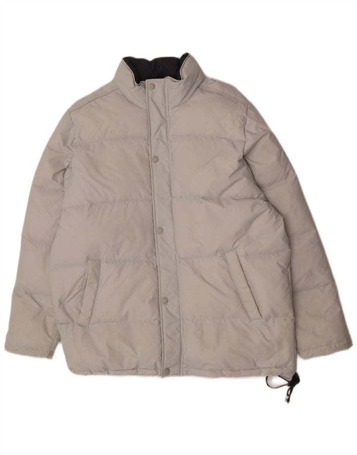 Giacca imbottita con cappuccio da uomo Champion UK 40 grande nylon grigio