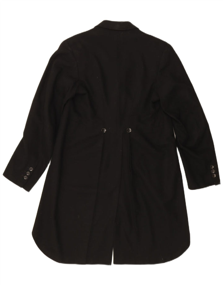 Giacca blazer da uomo vintage a 1 bottone frac UK 36 piccola nera