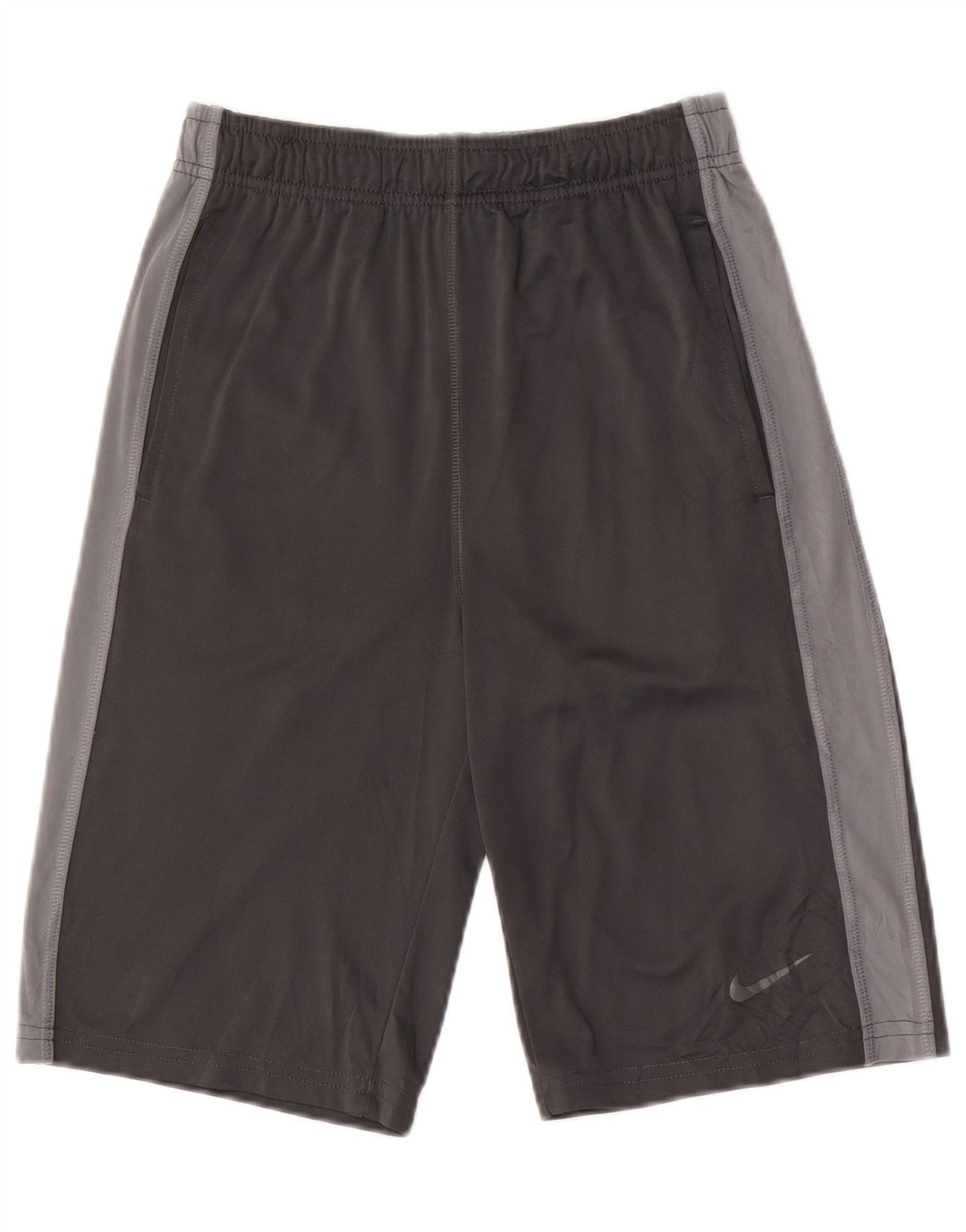 Pantaloncini sportivi NIKE Dri Fit da uomo, grandi, in poliestere grigio