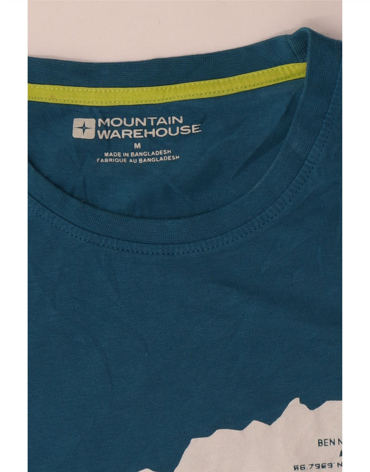 T-shirt grafica da uomo Mountain Warehouse Top in cotone blu medio