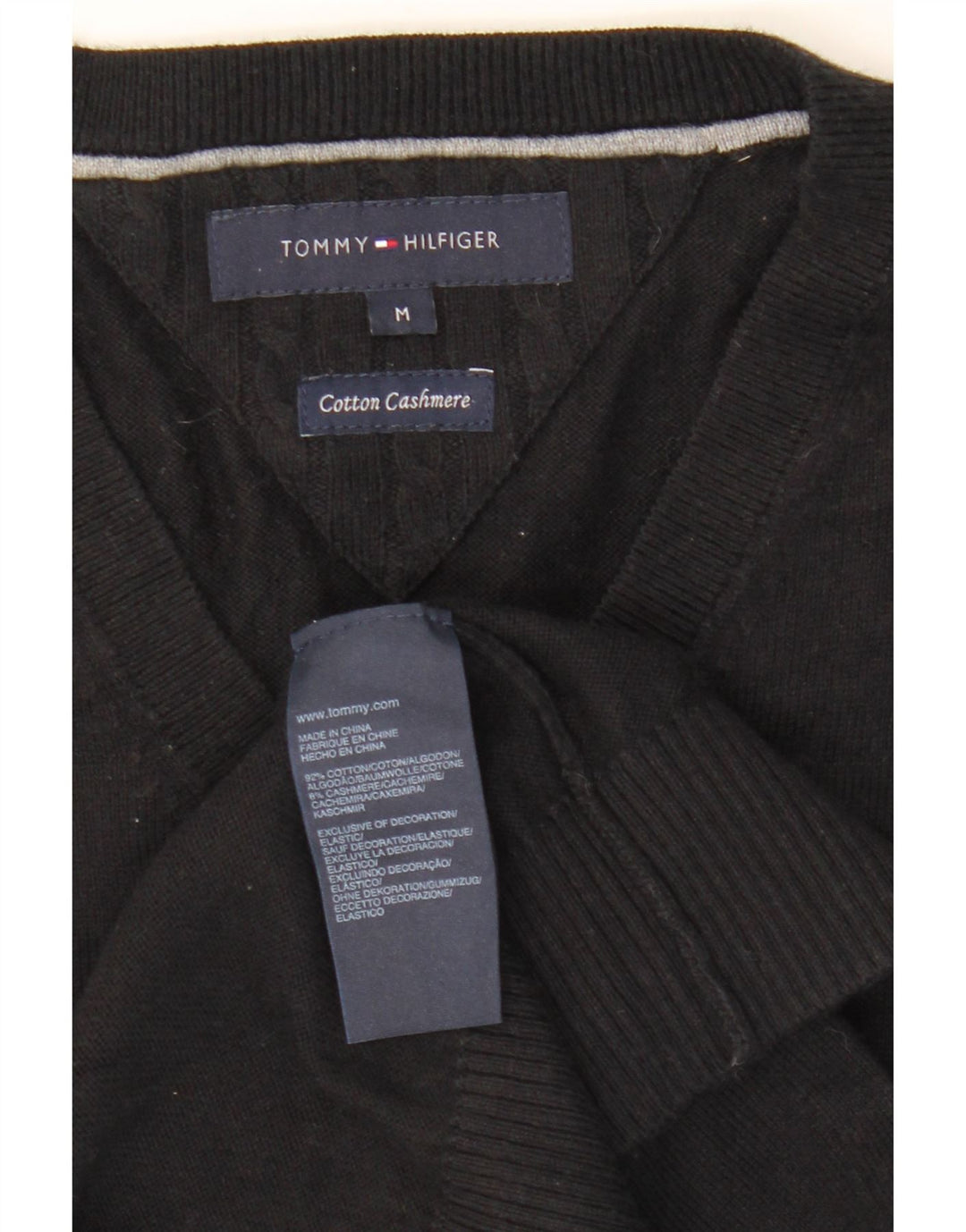 TOMMY HILFIGER Canotta da donna Canotta UK 14 Cotone nero medio