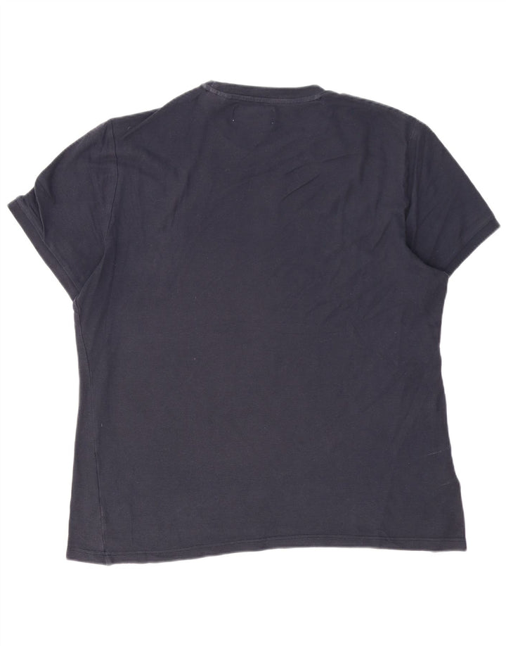 T-shirt da uomo Penguin Top grande in cotone blu navy