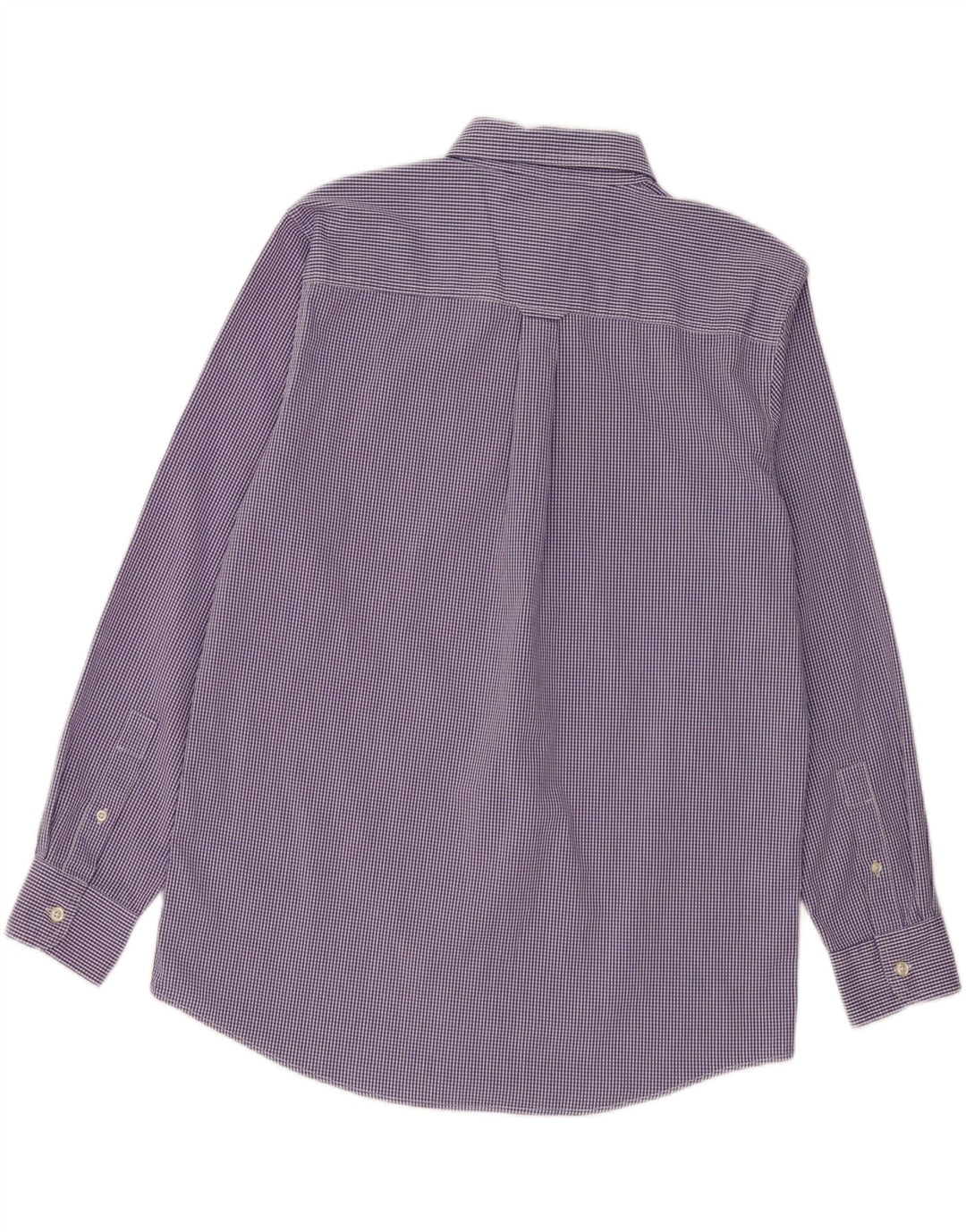 CHAPS Mens Shirt Medium Purple Gingham Cotton Vintage Chaps and Second-Hand Chaps from Messina Hembry 