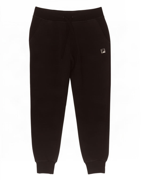 Fila Womens Tracksuit Trousers Joggers UK 10 Small Black Cotton