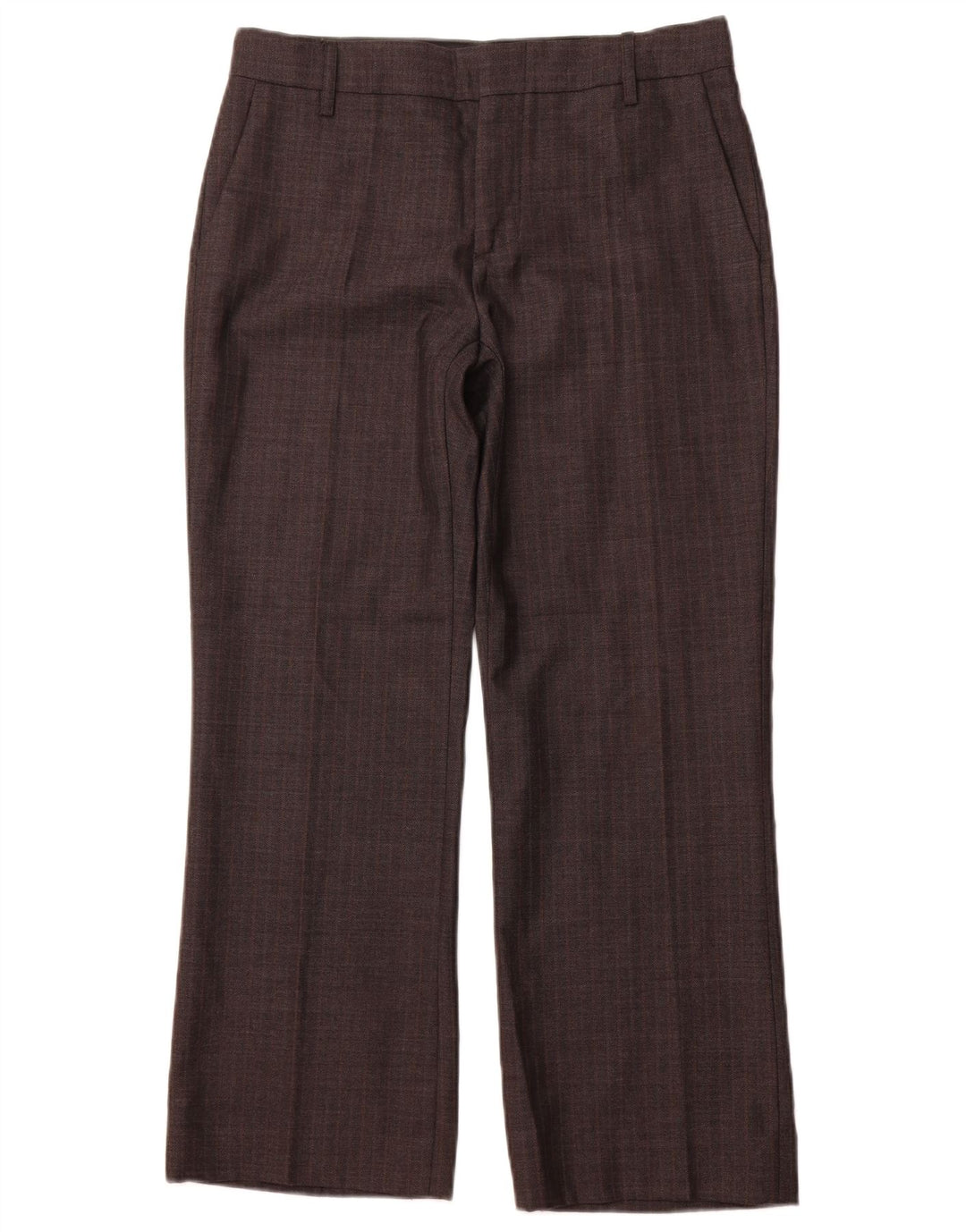 Pantaloni chino dritti da donna ZARA EU 40 medio W30 L28 grigio a spina di pesce