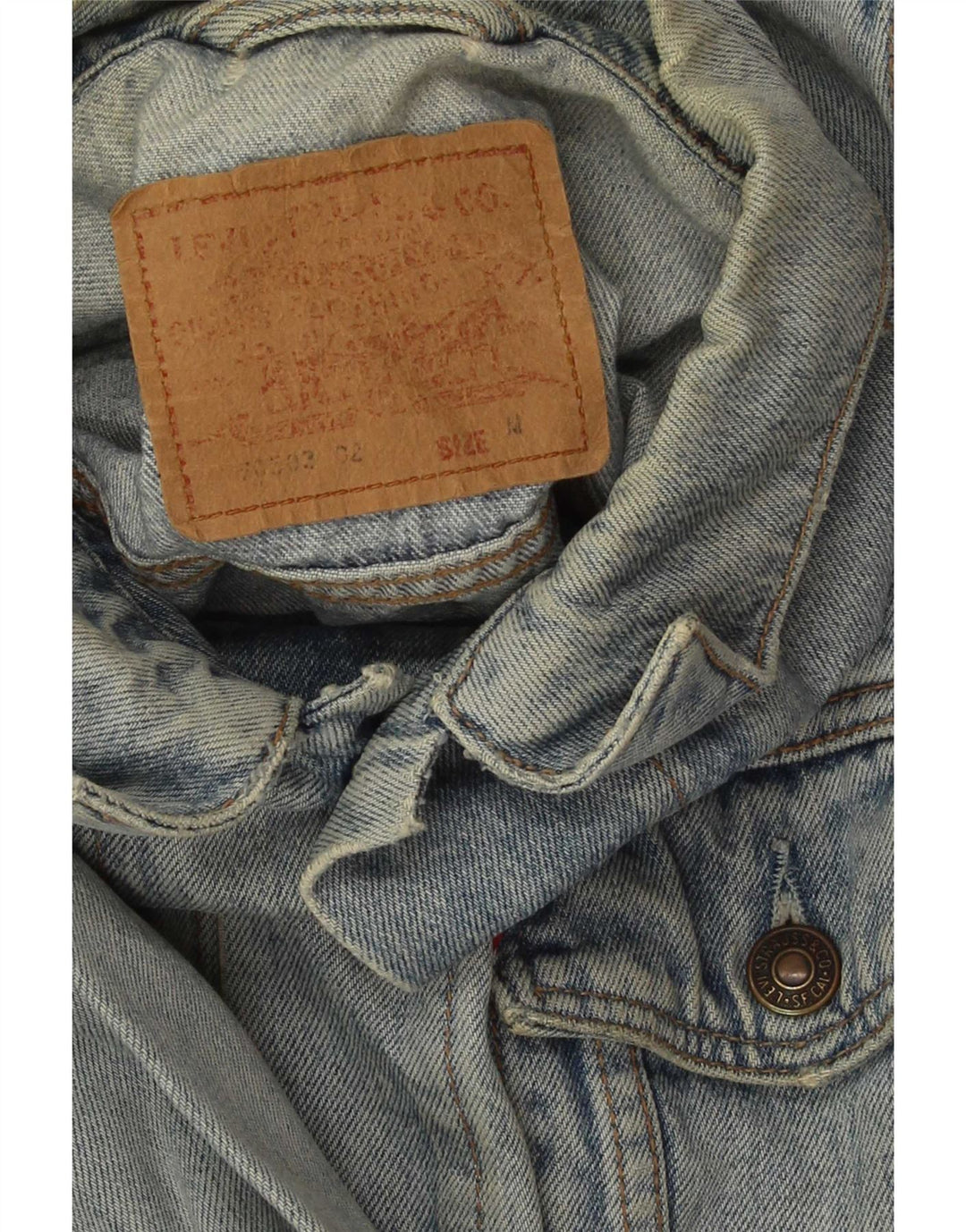 Giacca di jeans da uomo Levi's UK 38 Cotone blu medio