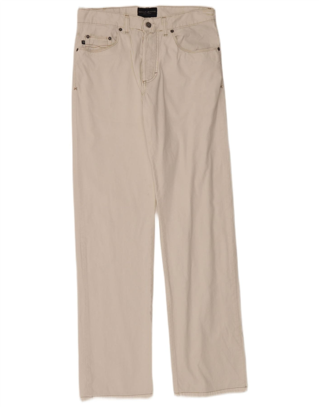 Jeans dritti da uomo Gant W31 L33 cotone bianco