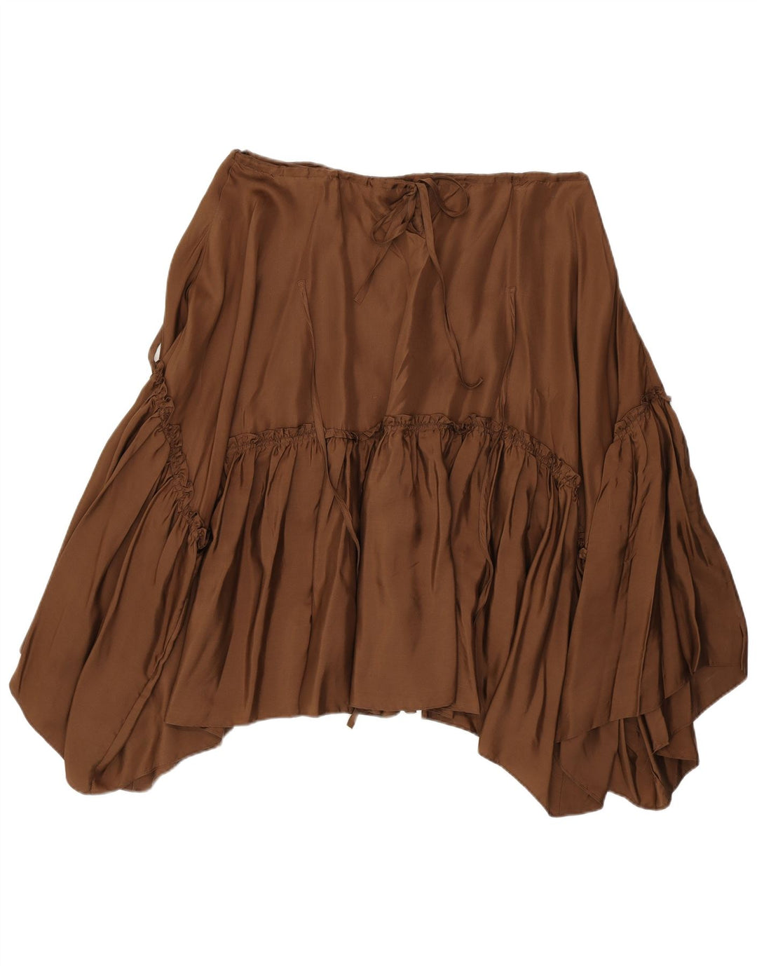 BCBGMAXAZRIA Gonna asimmetrica da donna media W30 seta marrone