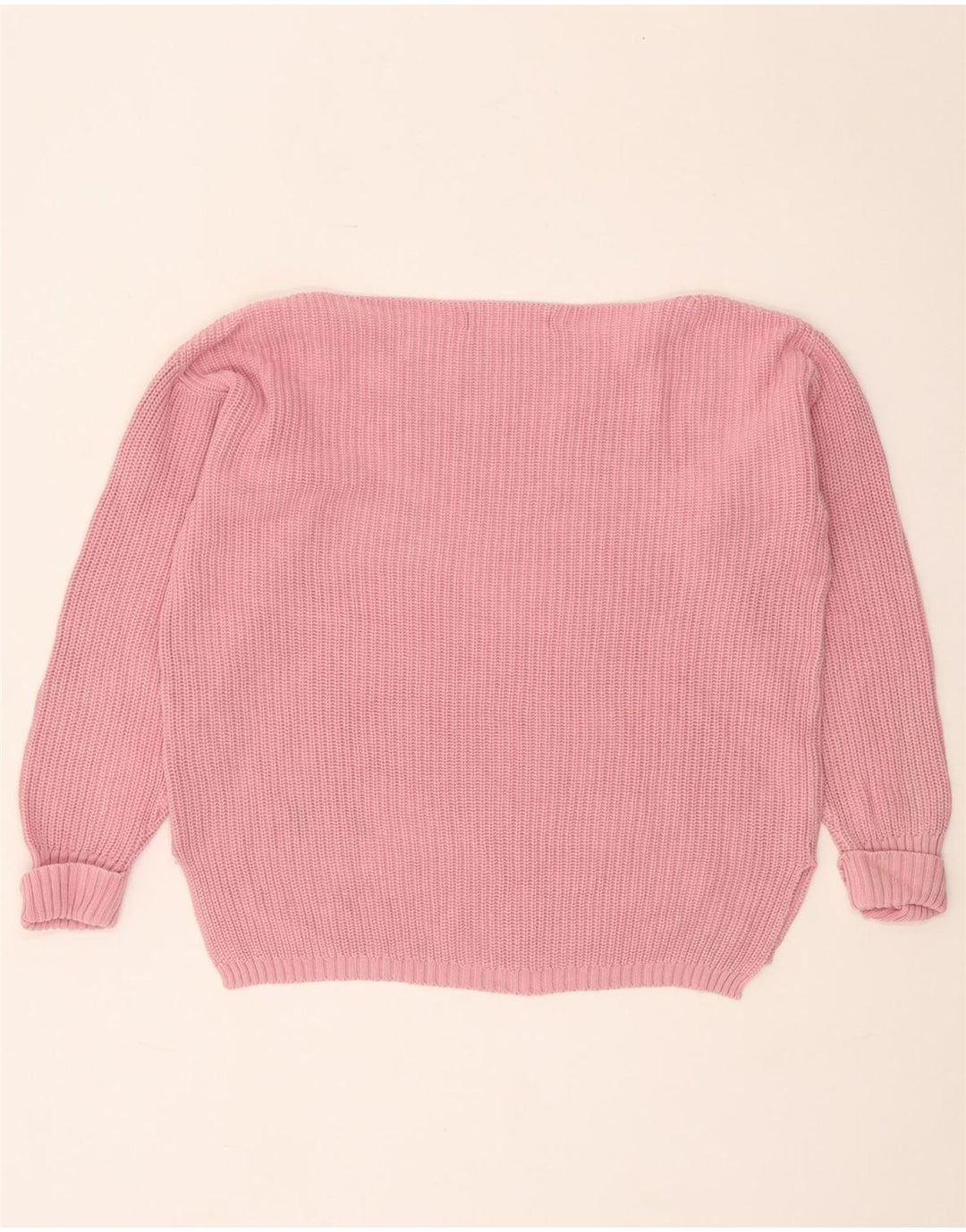 Maglione maglione oversize con scollo a barca da donna Marks & Spencer UK 10 piccolo rosa