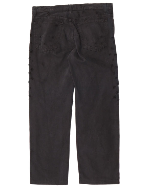 Jeans dritti invecchiati da uomo Just Cavalli IT 50 Large W36 L30 Neri