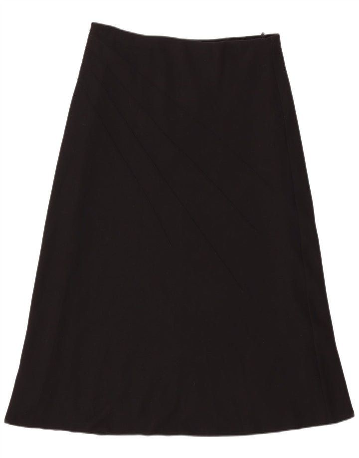 Gonna a trapezio da donna Marks & Spencer UK 16 grande W33 poliestere nero