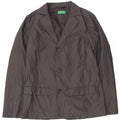 Giacca Blazer a 3 bottoni Benetton da bambino 11-12 anni 2XL Cotone grigio