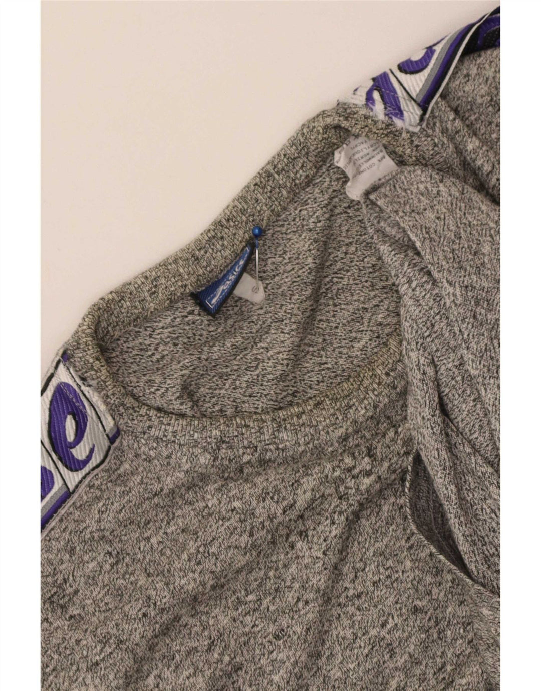 T-shirt grafica da uomo Asics Top in cotone chiazzato grigio piccolo